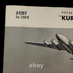 WWII 1942 German Army Bomber Transport Fw-200K Kurier W. E. F. T. U. P. ID Poster