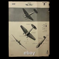 WWII 1942 German Army Medium Bomber He-111k Heinkel W. E. F. T. U. P. ID Poster