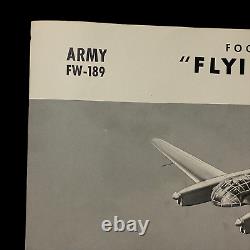 WWII 1942 German Army Reconnaissance FW-189 Flying Eye W. E. F. T. U. P. ID Poster