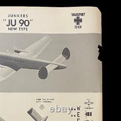 WWII 1943 German Army Transport Junkers JU 90 W. E. F. T. U. P. ID Poster