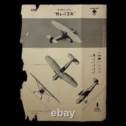 WWII 1944 German Army Recon Henschel Hs-126 Training W. E. F. T. U. P. ID Poster