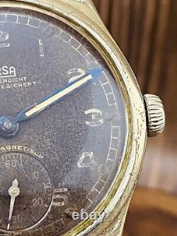 WWII ARSA DH 15 Rubis Watch Wrist Military WW2 Vtg Swiss for German Army #5448