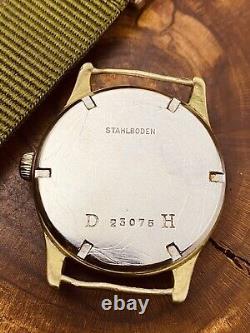 WWII ARSA DH 15 Rubis Watch Wrist Military WW2 Vtg Swiss for German Army #5448