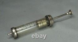 WWII Antique German Army Henke Glass Brass 10cc Syringe Sterilizer Container Box