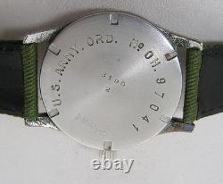 WWII Captured Helvetia DH Dienstuhr Heer German Rebranded US Army Ord. OH Watch