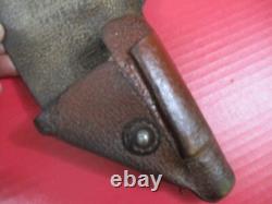 WWII Era German Army Pig Skin Leather Belt Holster Walther PPK Pistol NICE