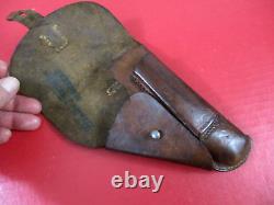 WWII Era German Military Brown Leather Flap Holster Walther PP Pistol NICE 2