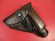 Wwii Era German Military Brown Leather Flap Holster Walther Ppk Pistol Xlnt