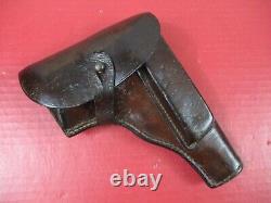 WWII Era German Military Leather Belt Holster for Viz 35 Radom Pistol Nice