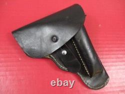 WWII Era German Occupation Leather Belt Holster Czech CZ 27 Pistol XLNT