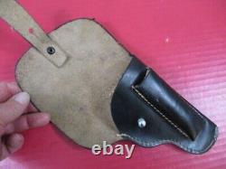 WWII Era German Occupation Leather Belt Holster Czech CZ 27 Pistol XLNT