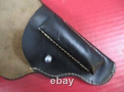 WWII Era German Occupation Leather Belt Holster Czech CZ 27 Pistol XLNT