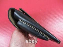 WWII Era German Occupation Leather Belt Holster Czech CZ 27 Pistol XLNT