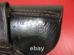 WWII Era German Police Leather Holster for Walther P38 Pistol Mrkd fkx XLNT