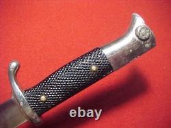 WWII GERMAN ARMY DRESS BAYONET ROBERT KLAAS WithLEATHER FROG CLEAN ESTATE ITEM