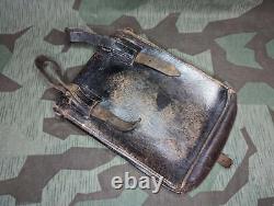 WWII German 1941 Black M35 Leather Map Case Mapcase Wehrmacht Army Heer Original