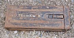 WWII German Army Armored Car Vehicle Metal Container Tin Box Kw. K 7.5cm