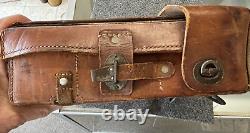 WWII German Army Brown Leather Medical Instrument Case, with 3 Letter Code &Date