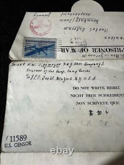 WWII German Army DAK POW 999 Penal Seigmeyer USA Colorado Censored Mail RARE