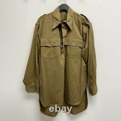 WWII German Army DAK Tropical Pullover Shirt Metal Buttons Cotton