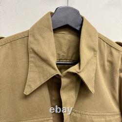 WWII German Army DAK Tropical Pullover Shirt Metal Buttons Cotton