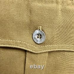 WWII German Army DAK Tropical Pullover Shirt Metal Buttons Cotton