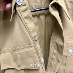 WWII German Army DAK Tropical Pullover Shirt Metal Buttons Cotton