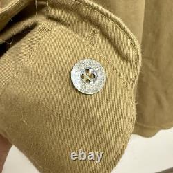 WWII German Army DAK Tropical Pullover Shirt Metal Buttons Cotton