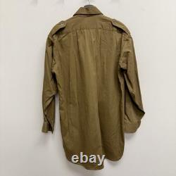 WWII German Army DAK Tropical Pullover Shirt Metal Buttons Cotton