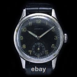 WWII German Army DH Longeau A. S. 1130 Wehrmacht Military Wristwatch