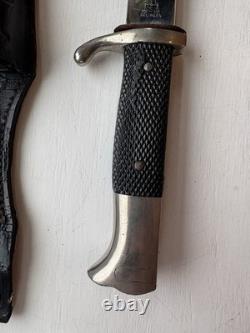 WWII German Army Dress Bayonet with Scabbard & Leather Frog 17-27