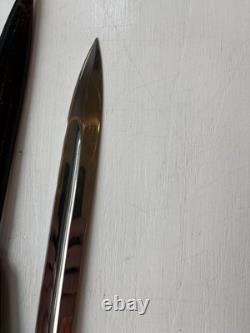 WWII German Army Dress Bayonet with Scabbard & Leather Frog 17-27