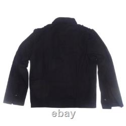 WWII German Army Elite Panzer Black Wool Retro Jacket Uniform Size XL