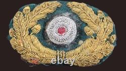 WWII German Army HEER General Visor Cap Wreath Gold & Silver Bullion