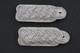 Wwii German Army Heer Major Infantry Shoulder Boards Silver Bullion, Slip-on