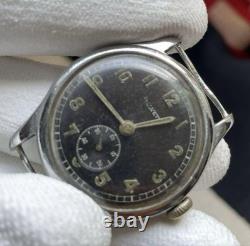 WWII German Army Helvetia Military Wristwatch Antique Swiss 80 Years Old