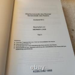 WWII German Army High Command Federal, Archival Aids, Werner Loos Koblenz 1988
