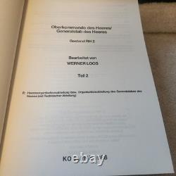 WWII German Army High Command Federal, Archival Aids, Werner Loos Koblenz 1988