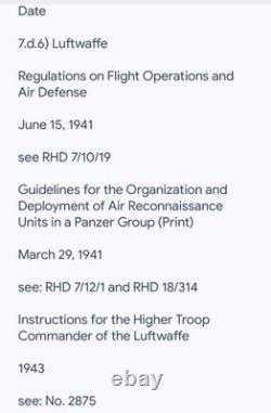 WWII German Army High Command Federal, Archival Aids, Werner Loos Koblenz 1988