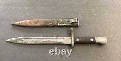 WWII German Army K98 Combat Bayonet 15020 With Scabbard WW2 Free Ship