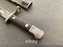 WWII German Army K98 Combat Bayonet 15020 With Scabbard WW2 Free Ship