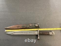 WWII German Army K98 Combat Bayonet 15020 With Scabbard WW2 Free Ship