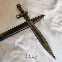 WWII German Army K98 Mauser Combat Bayonet With Muzzle Ring Scabbard WW2 Patina
