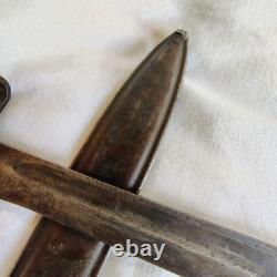 WWII German Army K98 Mauser Combat Bayonet With Muzzle Ring Scabbard WW2 Patina