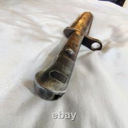 WWII German Army K98 Mauser Combat Bayonet With Muzzle Ring Scabbard WW2 Patina