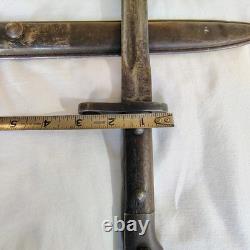 WWII German Army K98 Mauser Combat Bayonet With Muzzle Ring Scabbard WW2 Patina