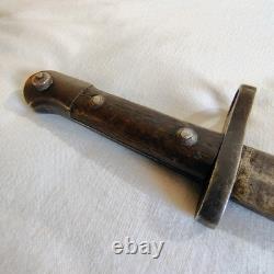 WWII German Army K98 Mauser Combat Bayonet With Muzzle Ring Scabbard WW2 Patina