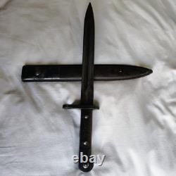 WWII German Army K98 Mauser Combat Bayonet With Muzzle Ring Scabbard WW2 Patina