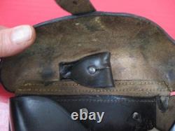 WWII German Army Leather Holster P08 Luger Pistol Mrkd eqr over 42 NICE