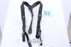 WWII German Army Leather Y Straps Suspenders